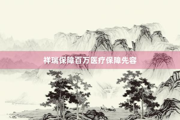 祥瑞保障百万医疗保障先容